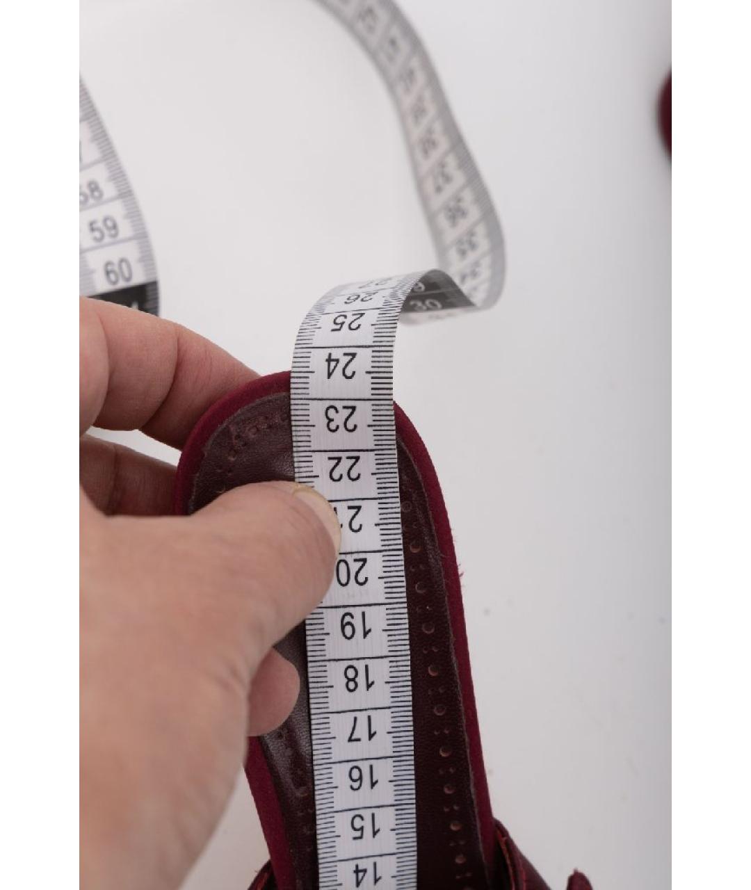 MANOLO BLAHNIK Бордовые замшевые мюли, фото 6