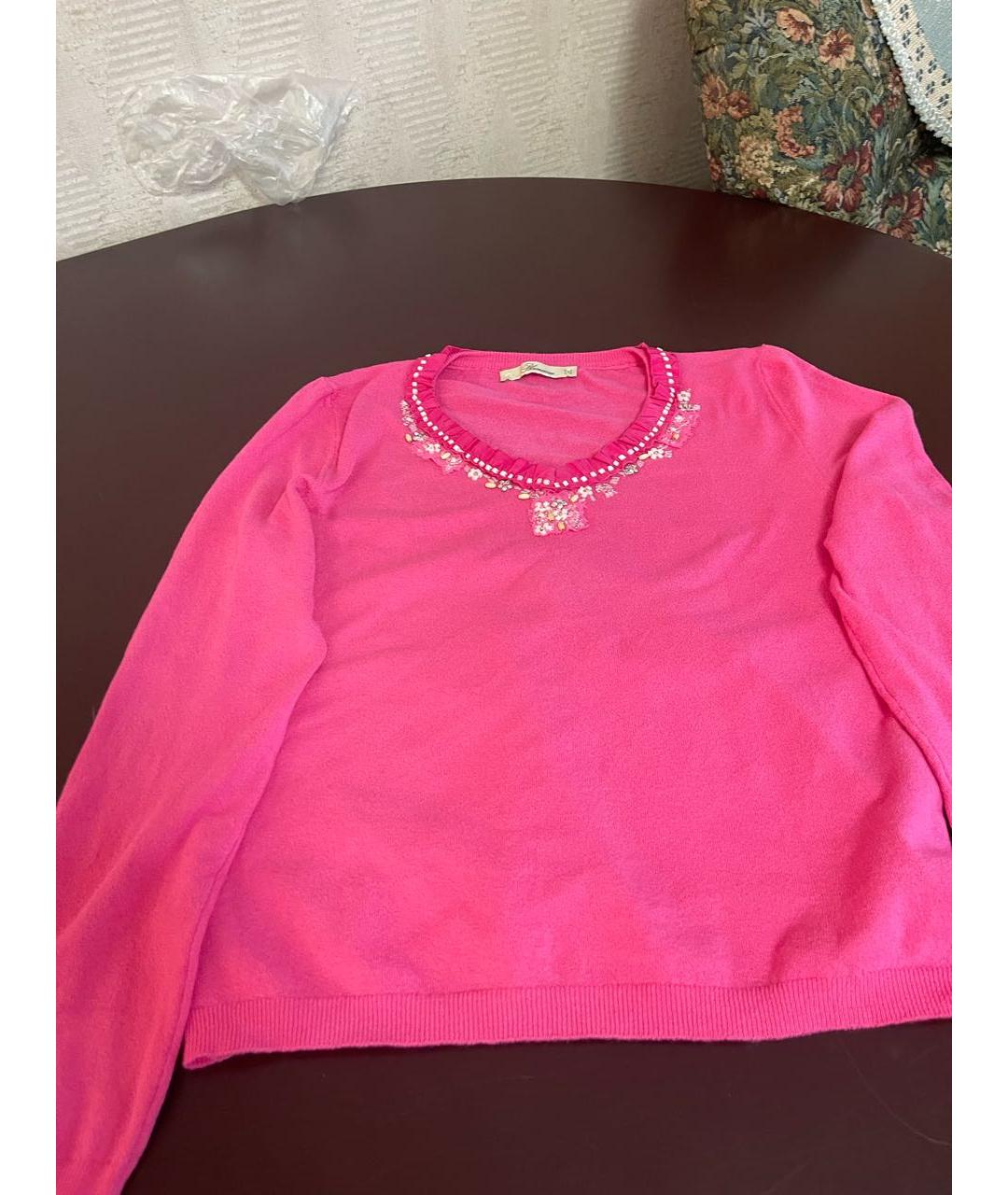 BLUMARINE Коралловый хлопко-эластановый джемпер / свитер, фото 4