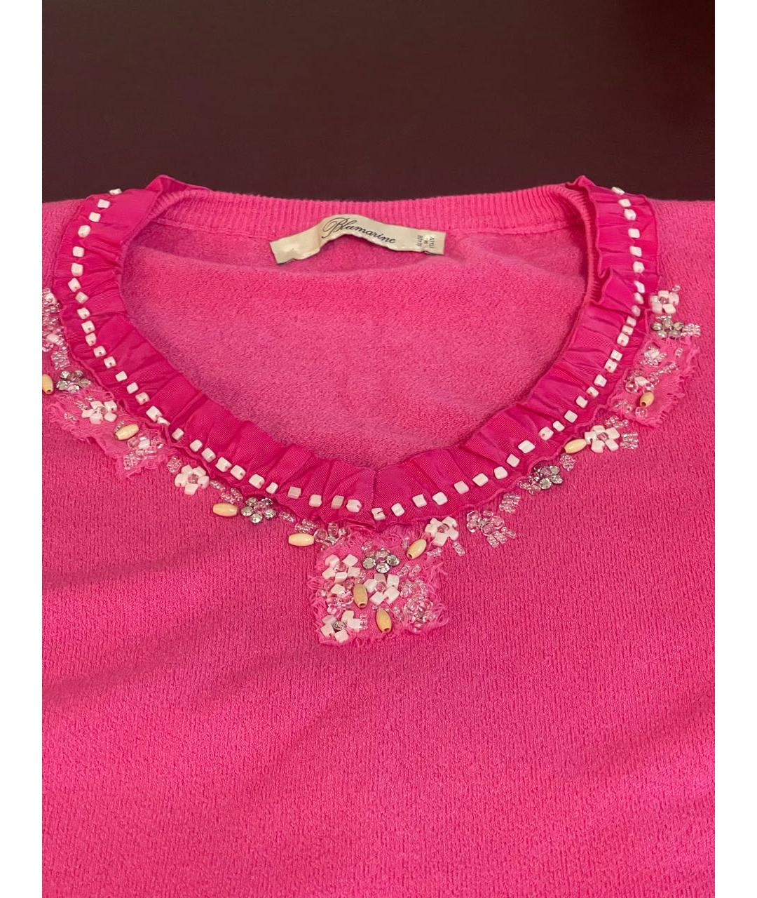 BLUMARINE Коралловый хлопко-эластановый джемпер / свитер, фото 5