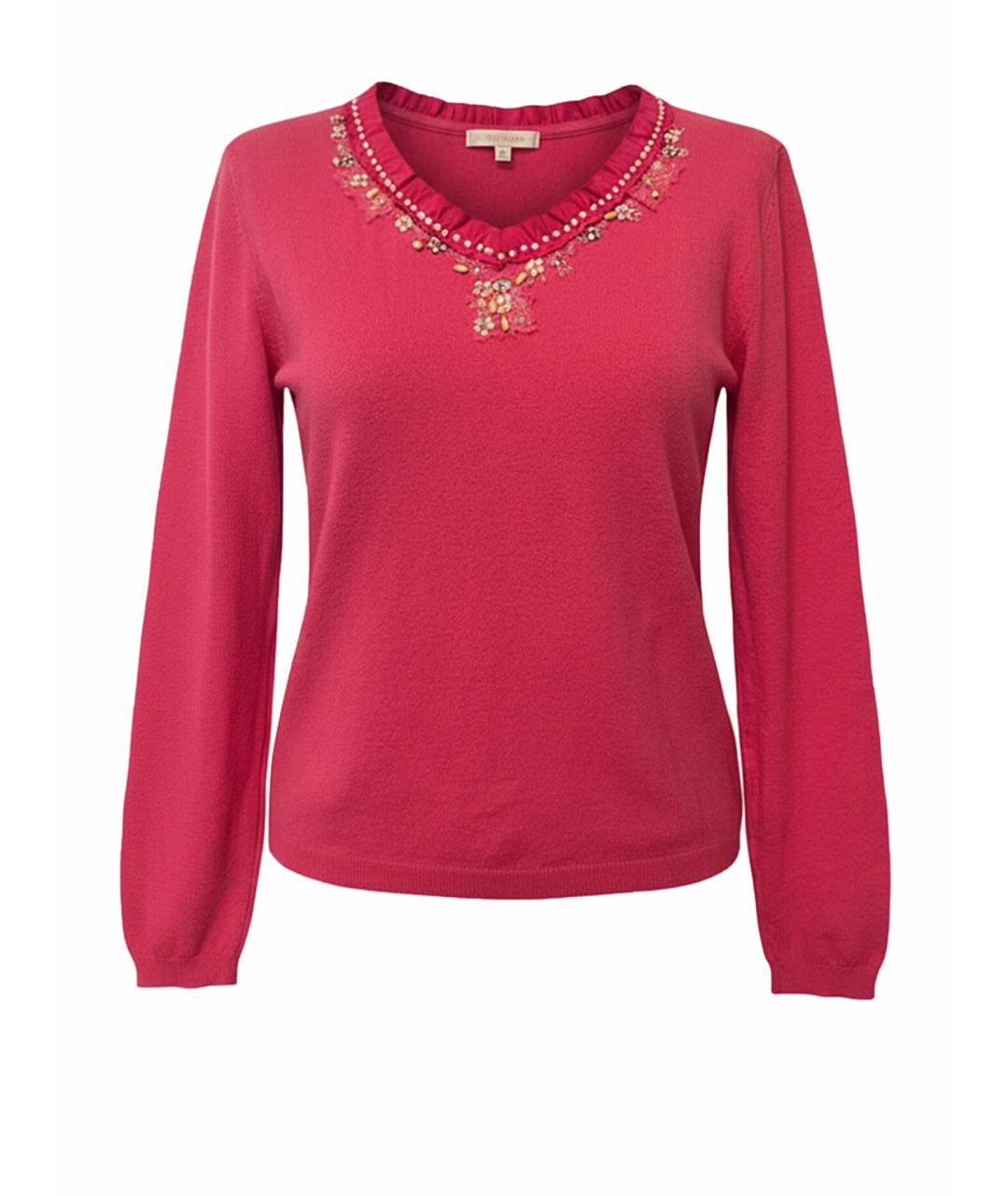 BLUMARINE Коралловый хлопко-эластановый джемпер / свитер, фото 1