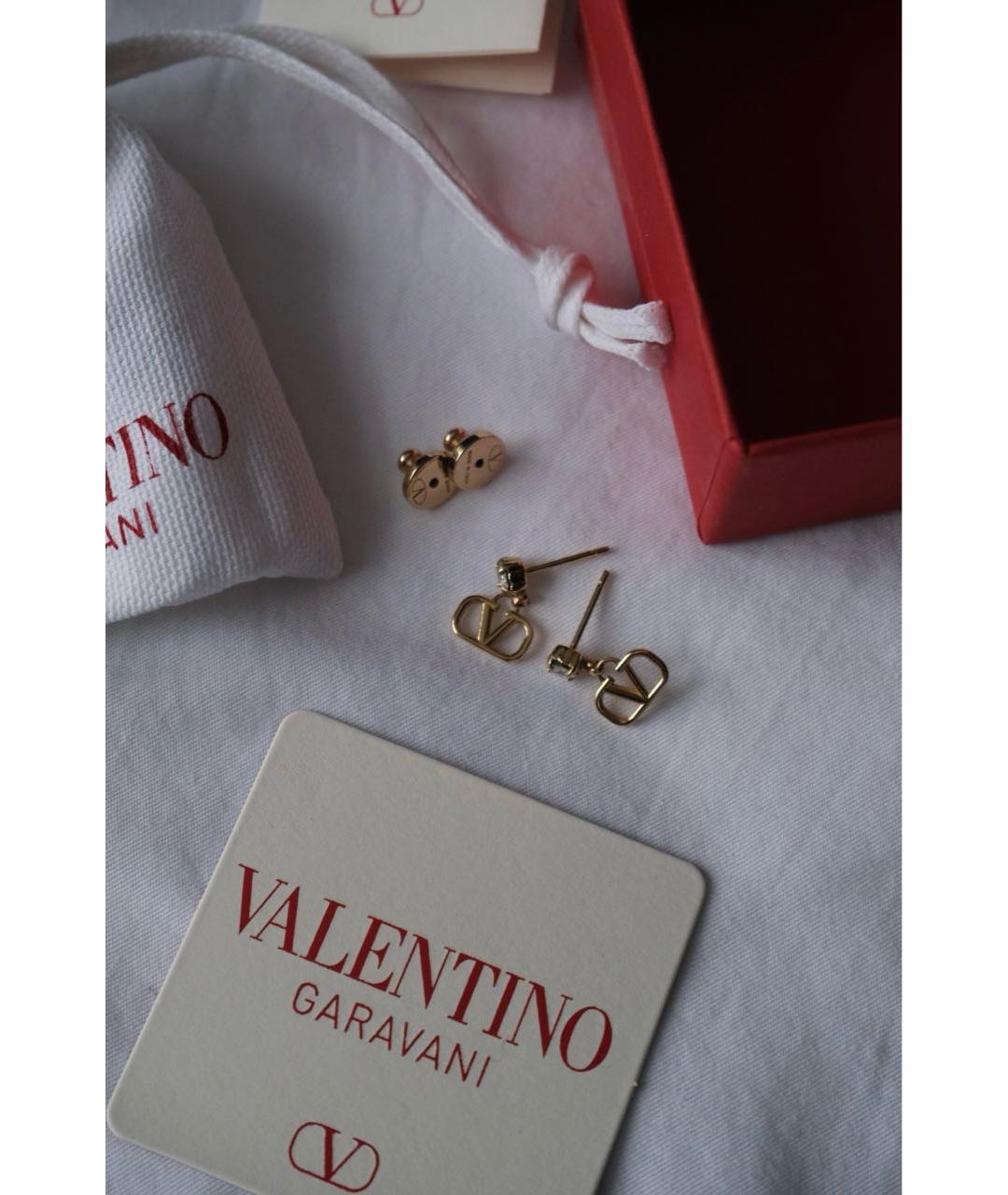 VALENTINO Золотые латунные серьги, фото 2