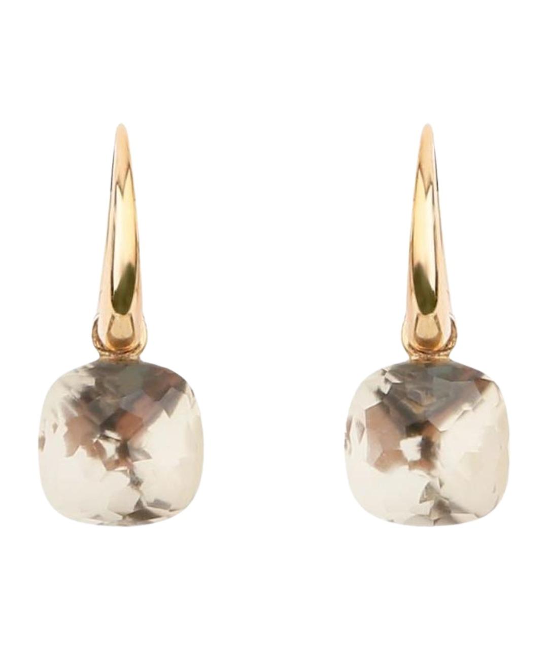 POMELLATO Бежевые серьги из желтого золота, фото 1