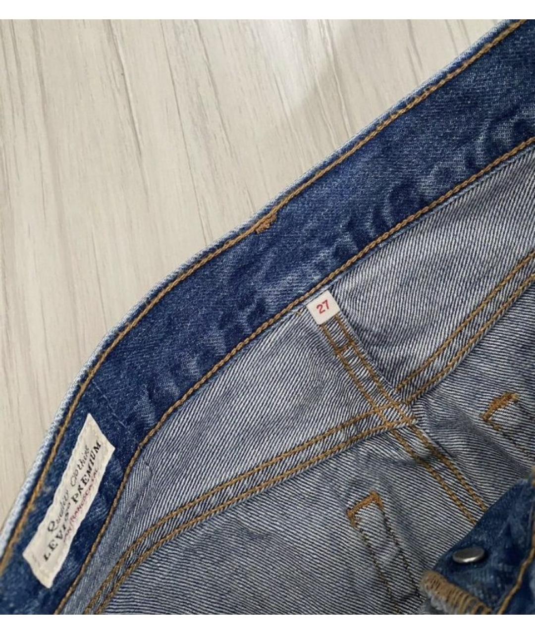 LEVI'S Синяя хлопковая юбка мини, фото 4