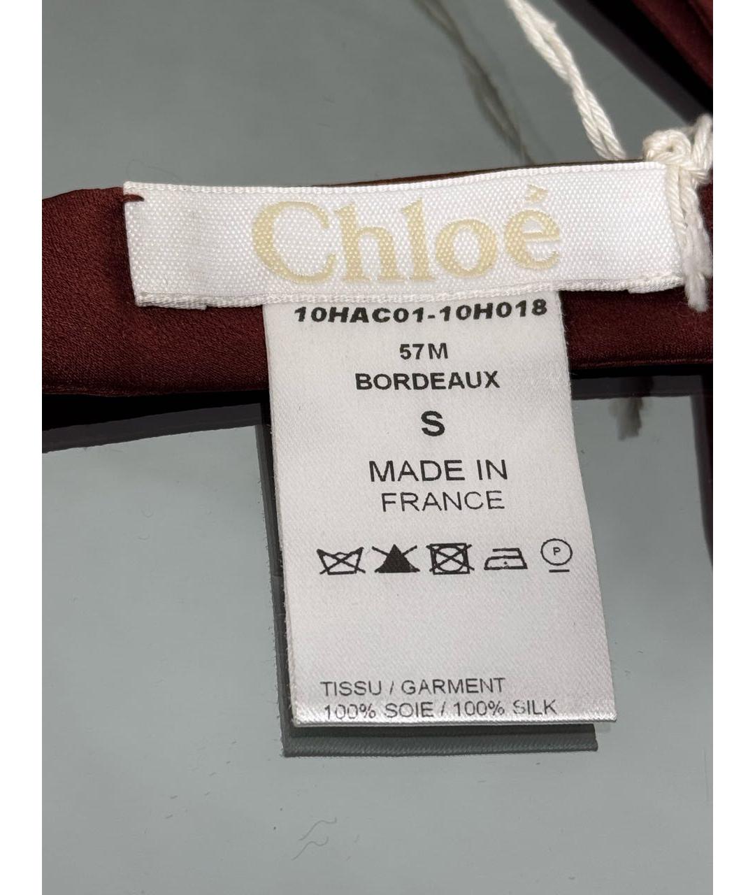 CHLOE Красный шелковый воротник, фото 5