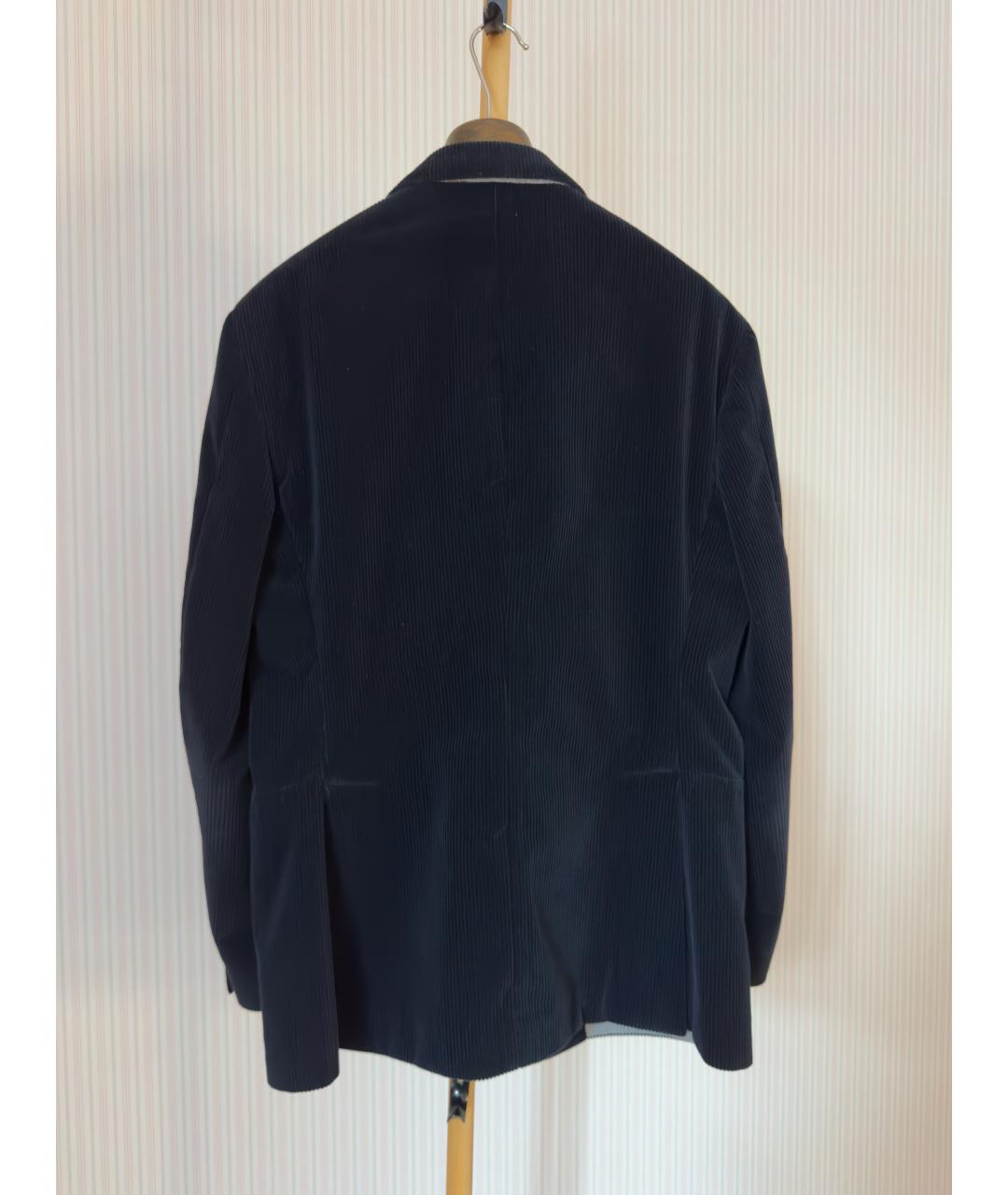 BRUNELLO CUCINELLI Темно-синий хлопковый пиджак, фото 2