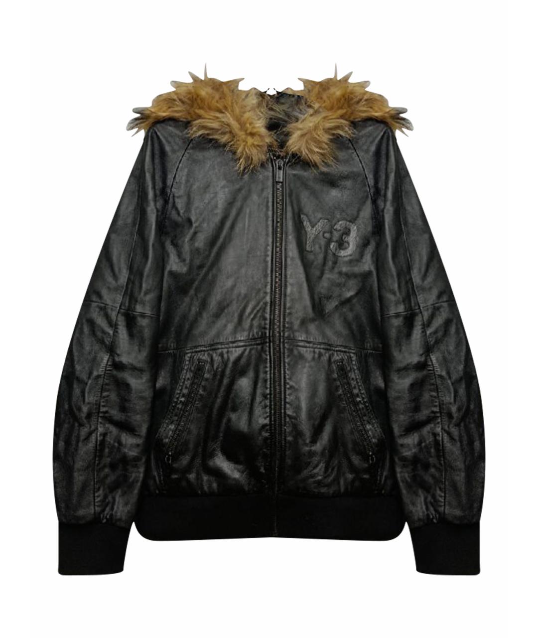 Y-3 Черная кожаная куртка, фото 1