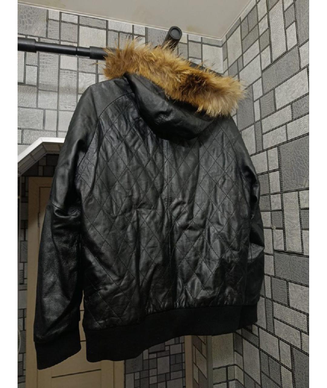 Y-3 Черная кожаная куртка, фото 2