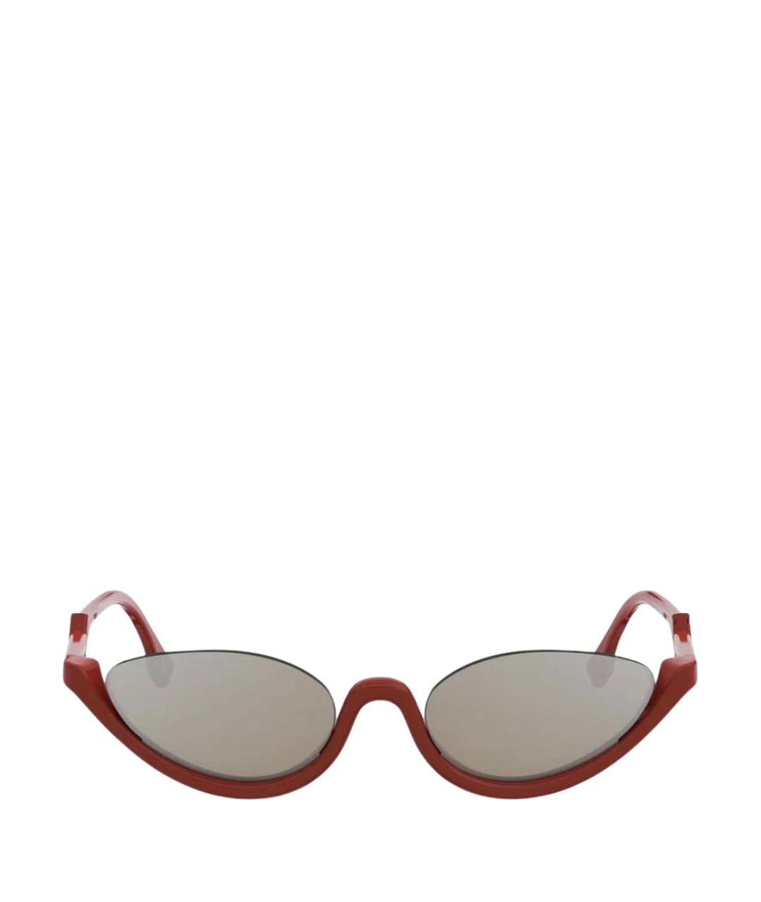 FENDI Красные пластиковые солнцезащитные очки, фото 1