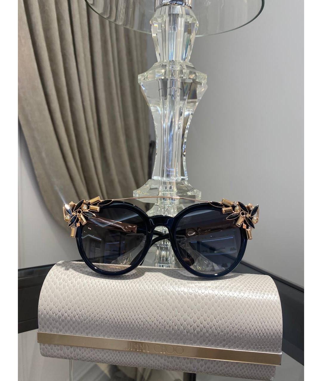 JIMMY CHOO Черные пластиковые солнцезащитные очки, фото 4