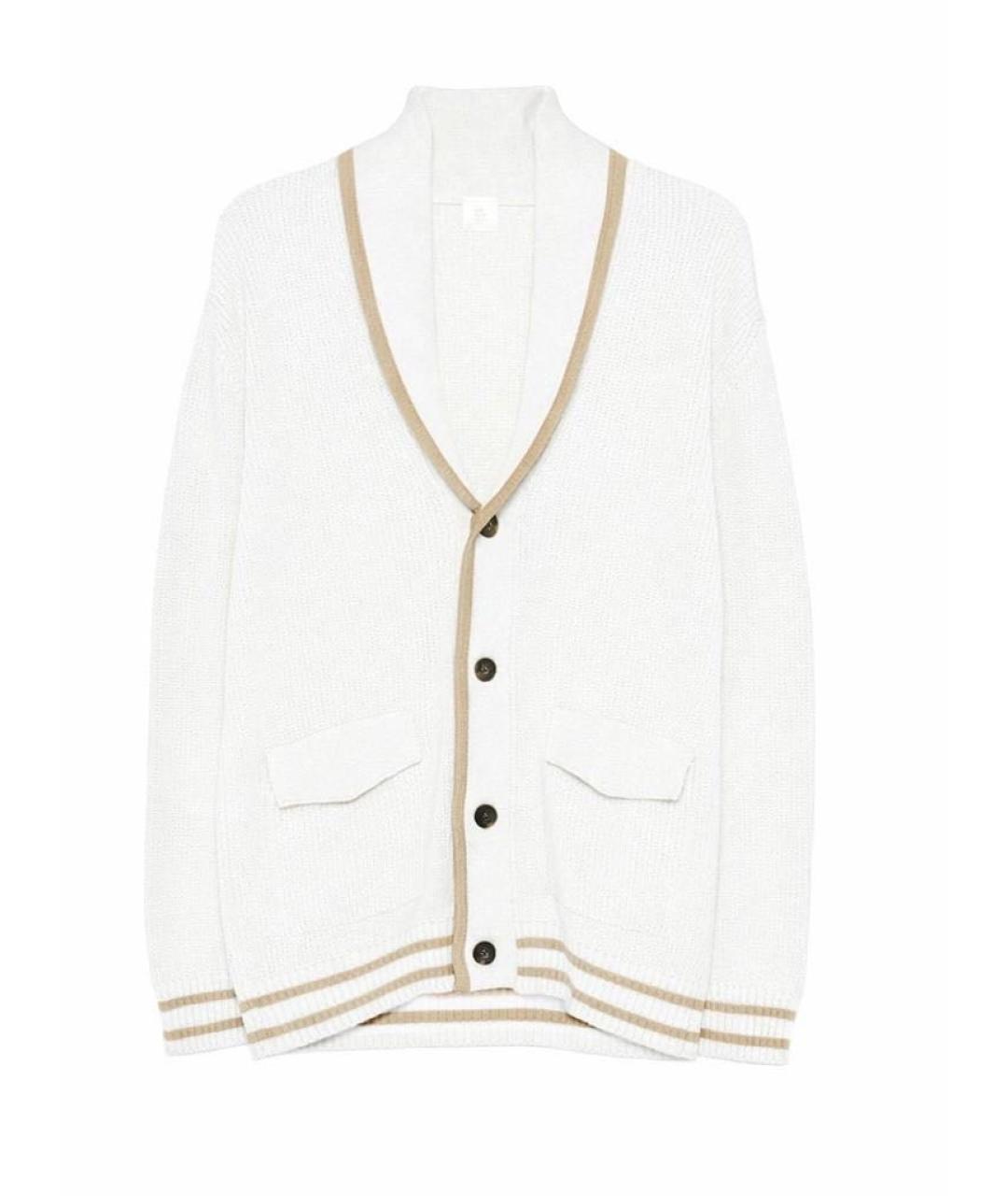 ELEVENTY Белый хлопковый кардиган, фото 1