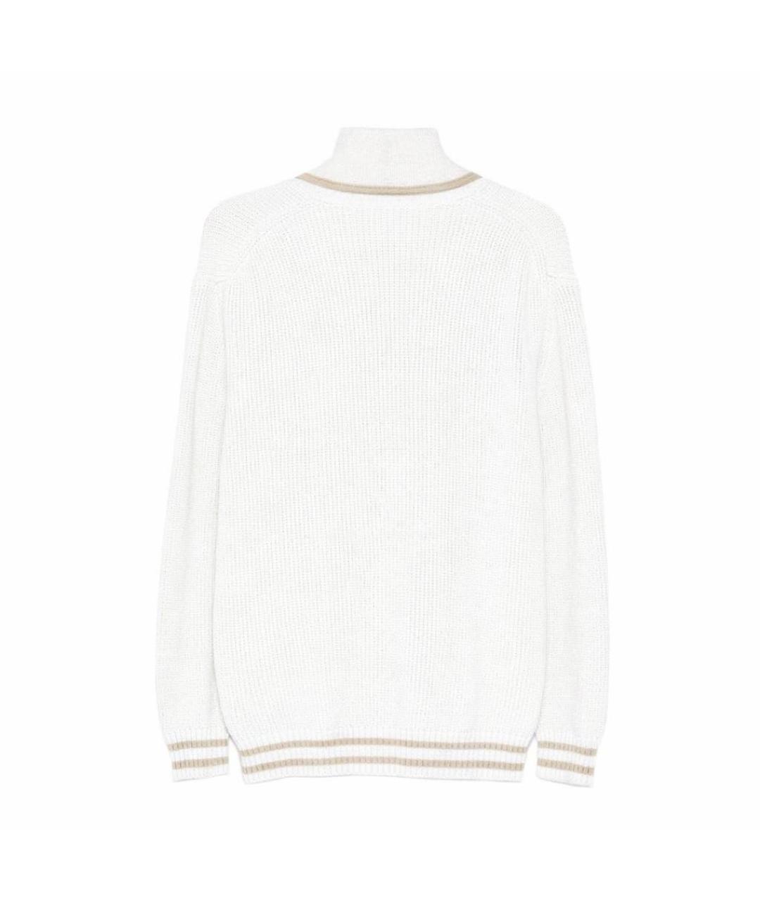 ELEVENTY Белый хлопковый кардиган, фото 2