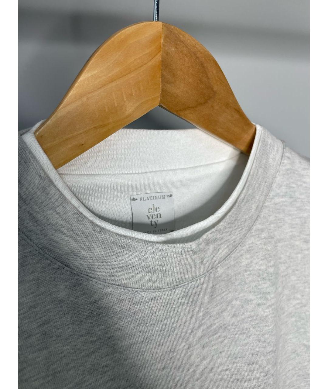 ELEVENTY Серая хлопковая футболка, фото 3