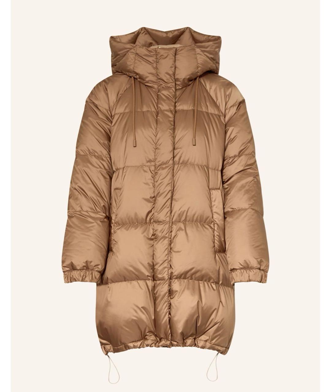 WEEKEND MAX MARA Бежевый полиэстеровый пуховик, фото 9