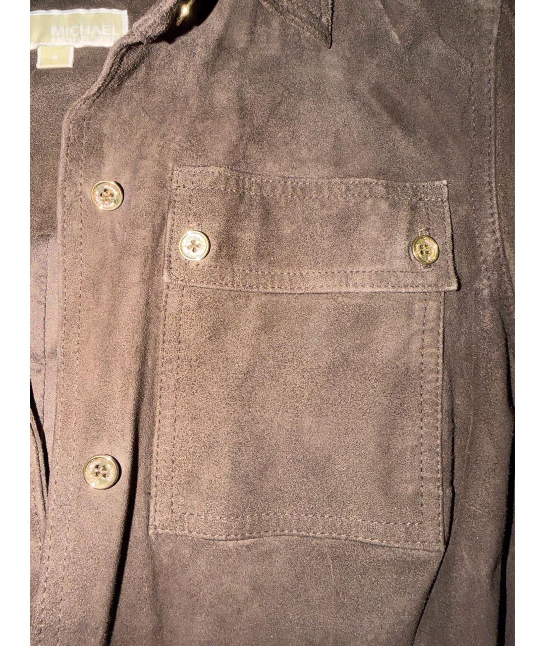 MICHAEL MICHAEL KORS Коричневое замшевое повседневное платье, фото 3