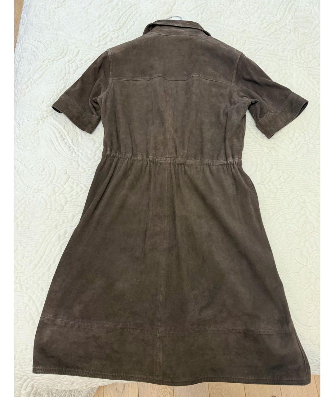 MICHAEL MICHAEL KORS Коричневое замшевое повседневное платье, фото 4