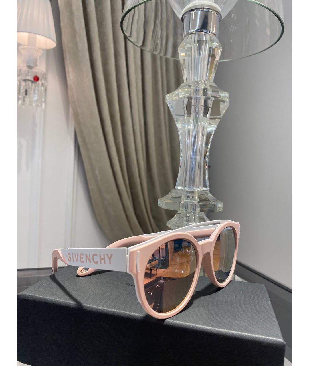 GIVENCHY Розовые пластиковые солнцезащитные очки, фото 2