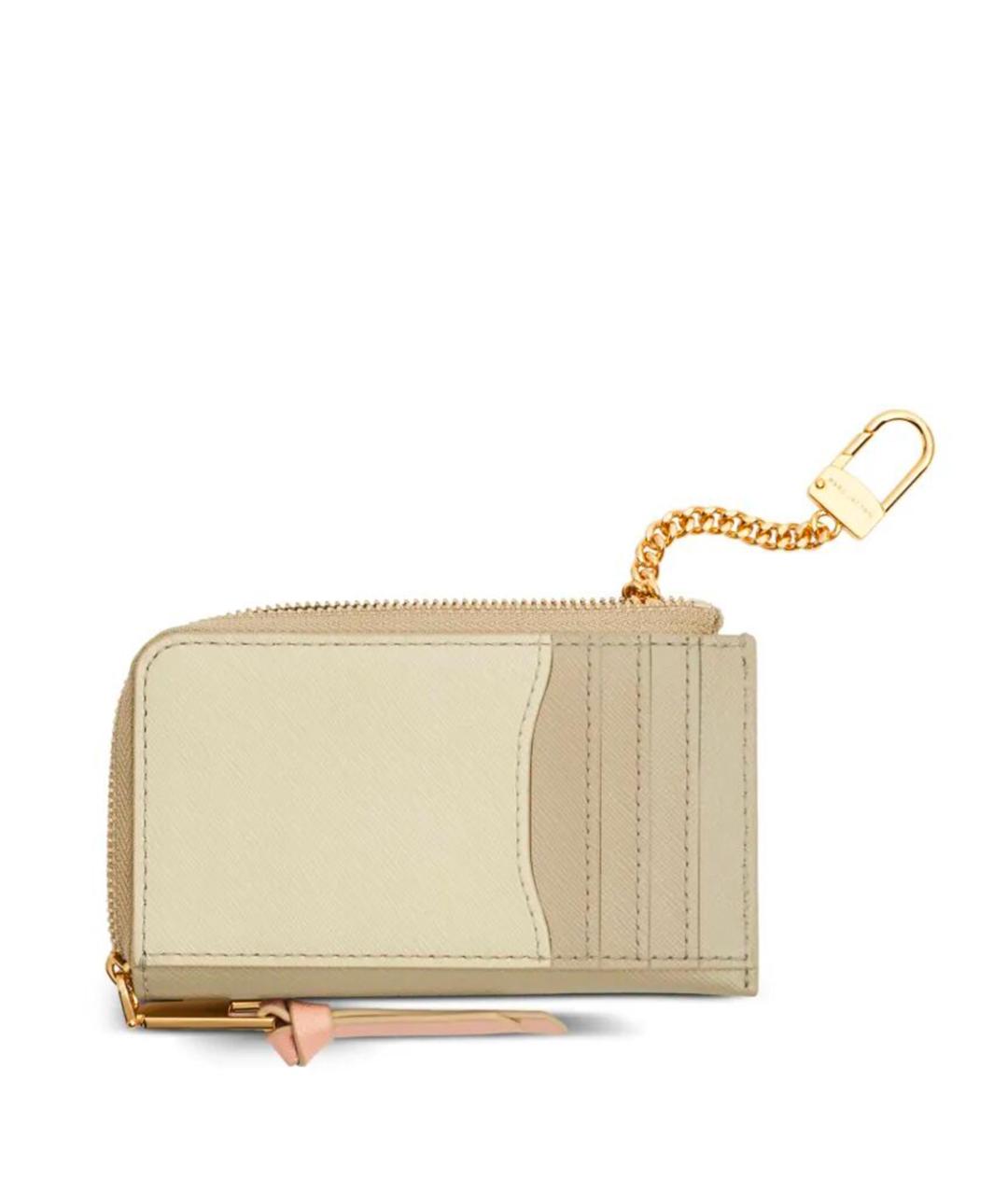 MARC JACOBS Бежевый кожаный кошелек, фото 2
