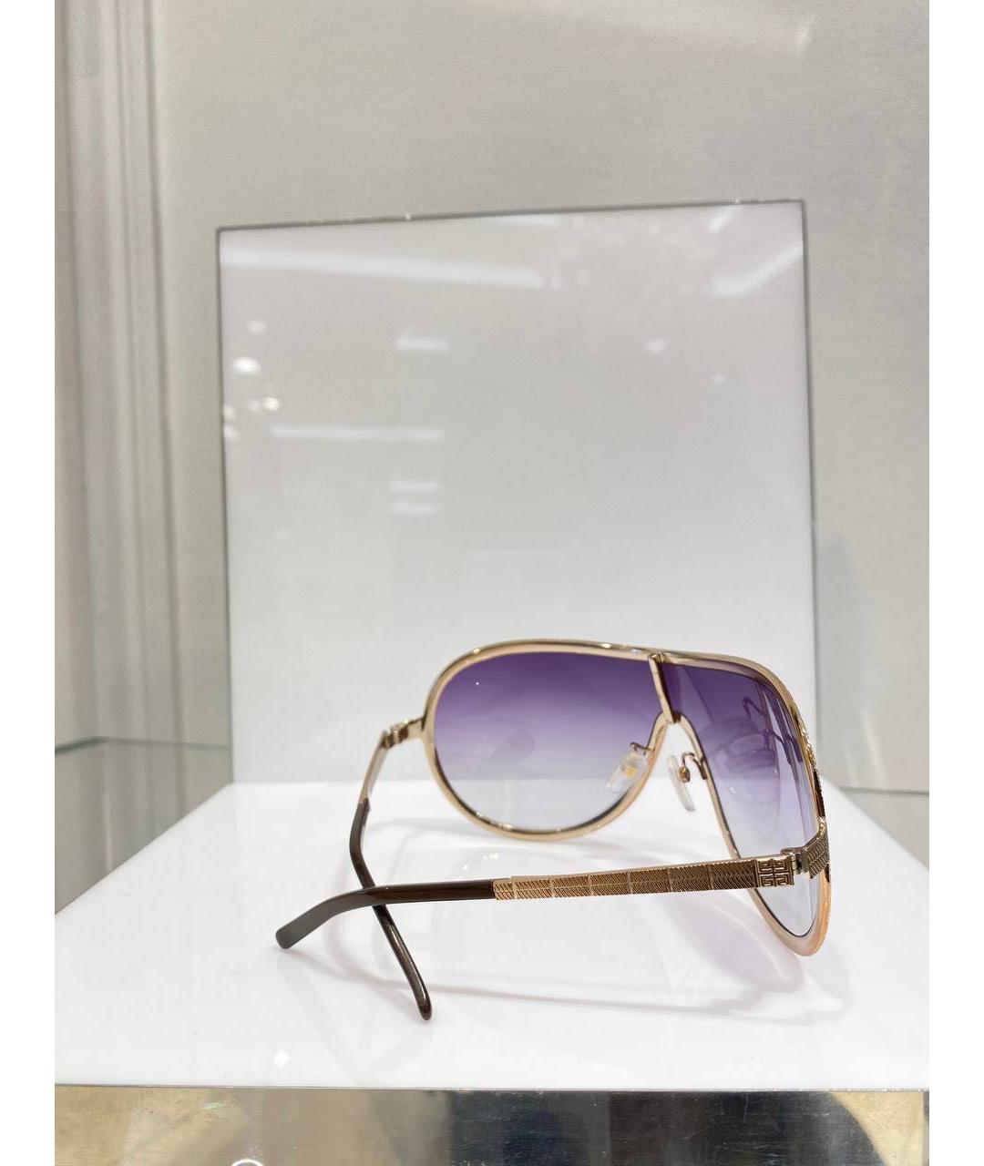 GIVENCHY Золотые металлические солнцезащитные очки, фото 2