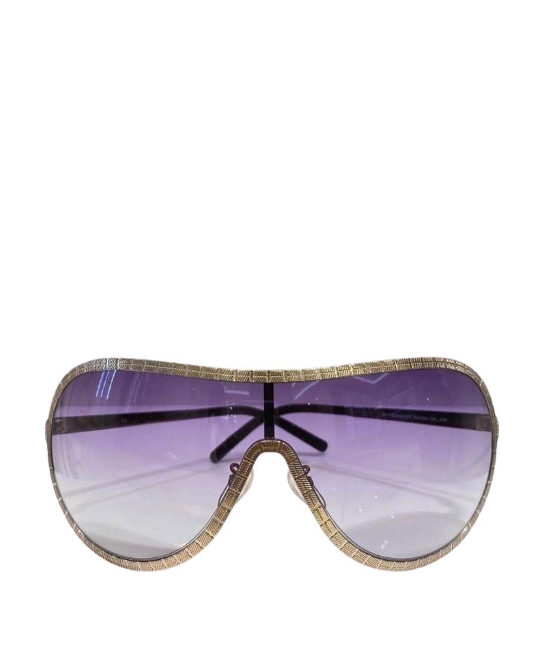 GIVENCHY Золотые металлические солнцезащитные очки, фото 1