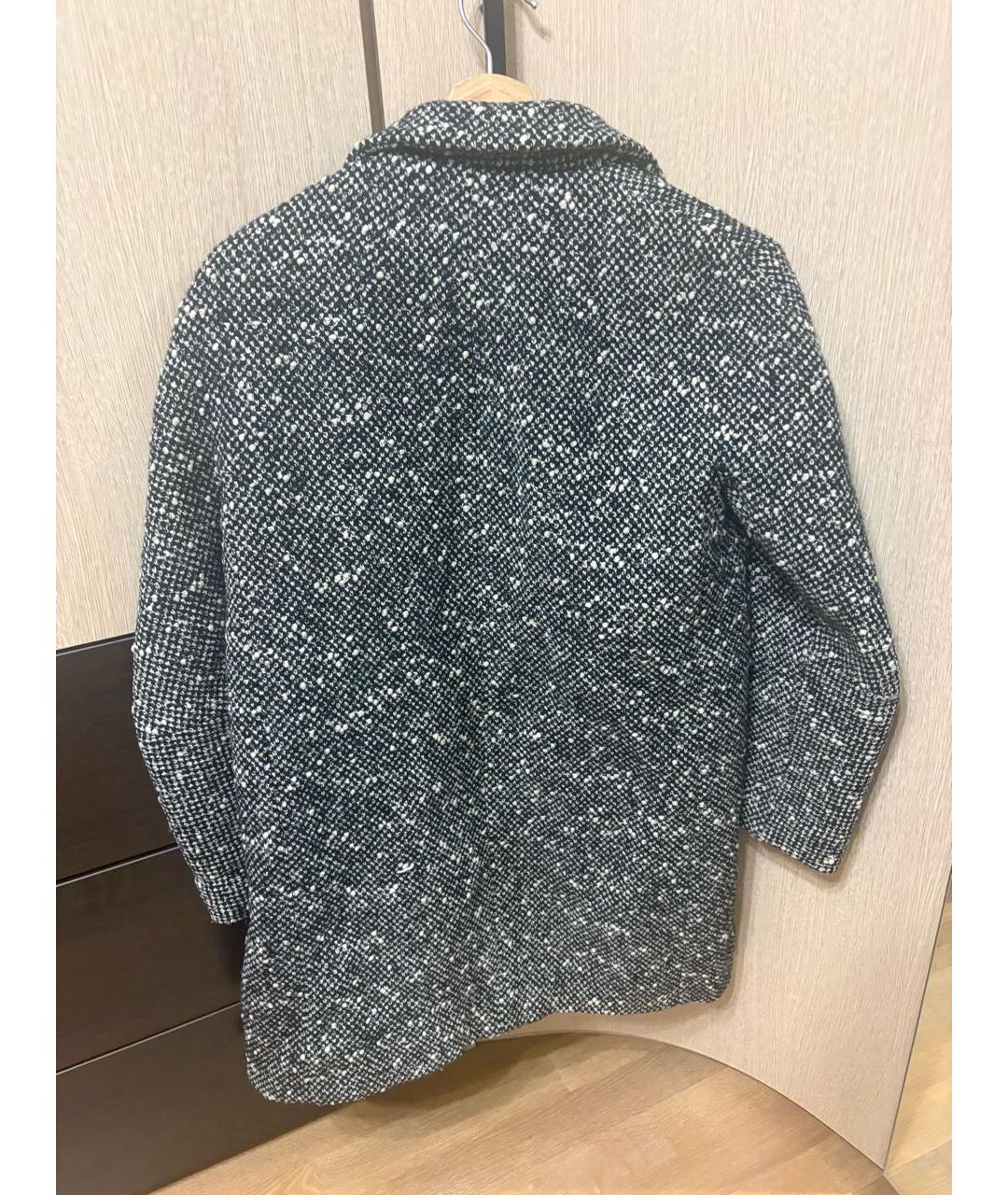 SAINT LAURENT Серое шерстяное пальто, фото 2