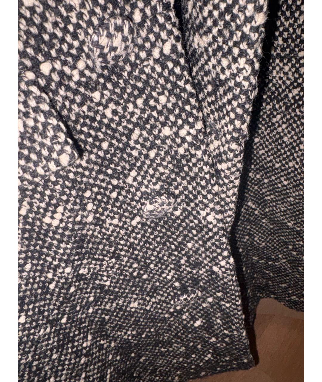 SAINT LAURENT Серое шерстяное пальто, фото 4