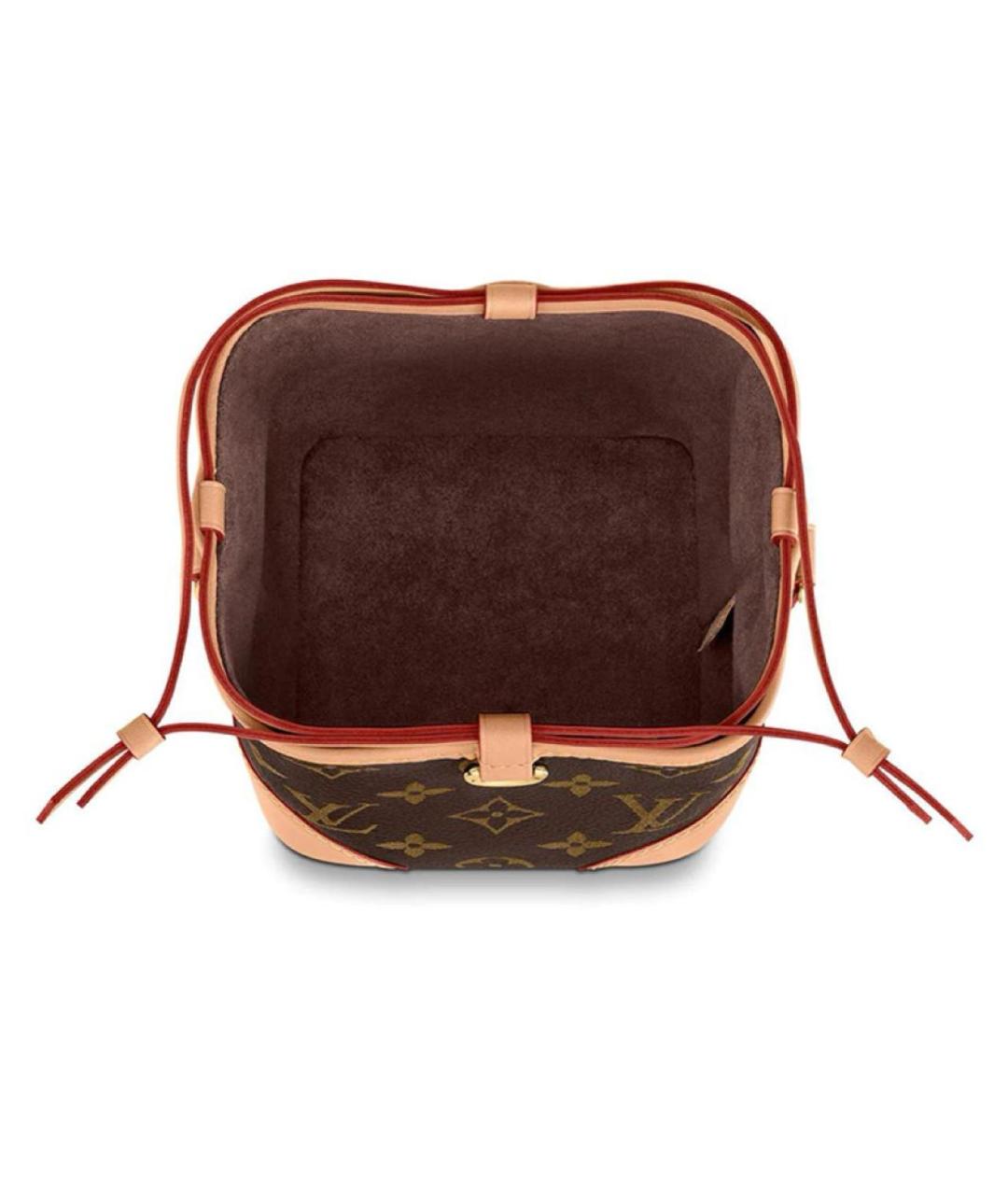 LOUIS VUITTON Коричневая кожаная сумка через плечо, фото 6