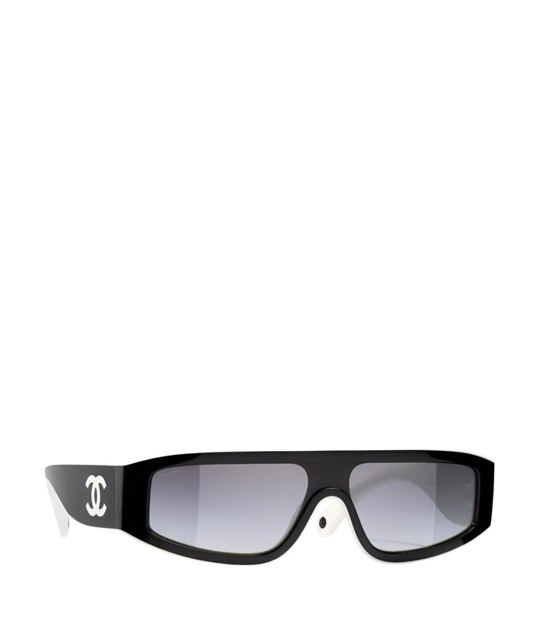 CHANEL Черные пластиковые солнцезащитные очки, фото 1