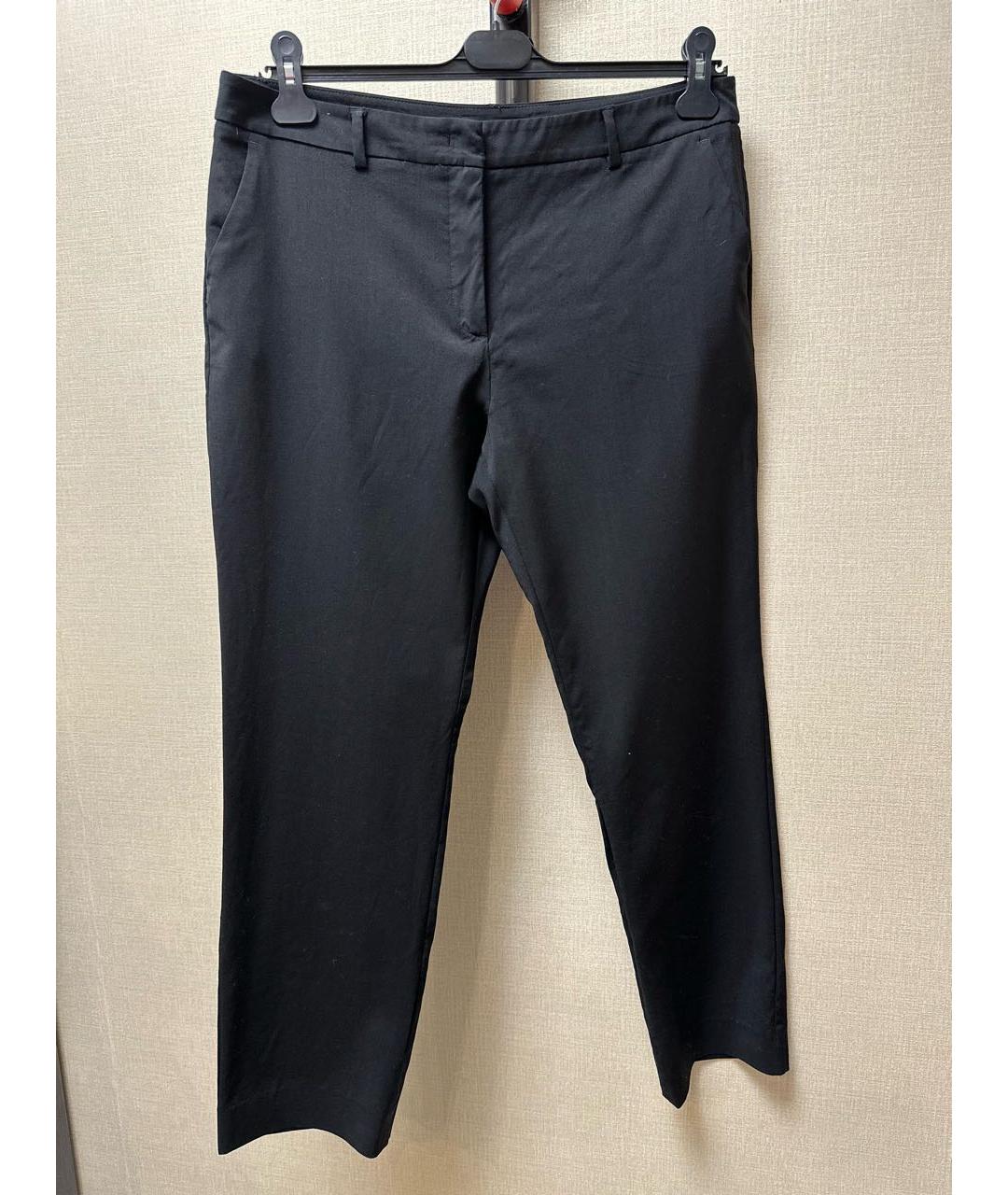 WEEKEND MAX MARA Черные шерстяные брюки узкие, фото 7