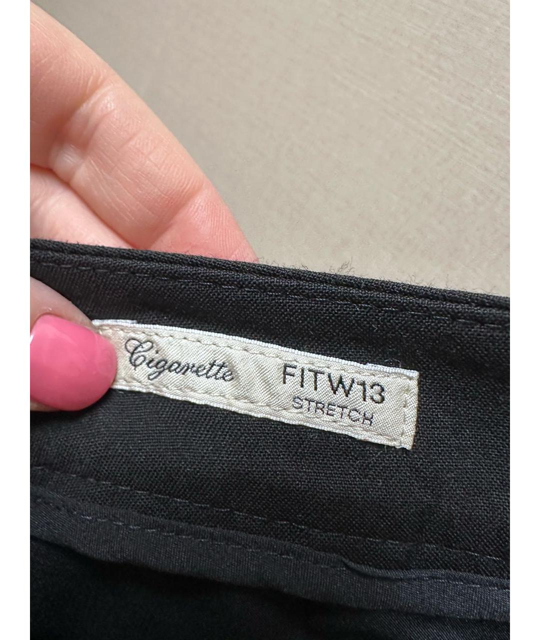 WEEKEND MAX MARA Черные шерстяные брюки узкие, фото 4