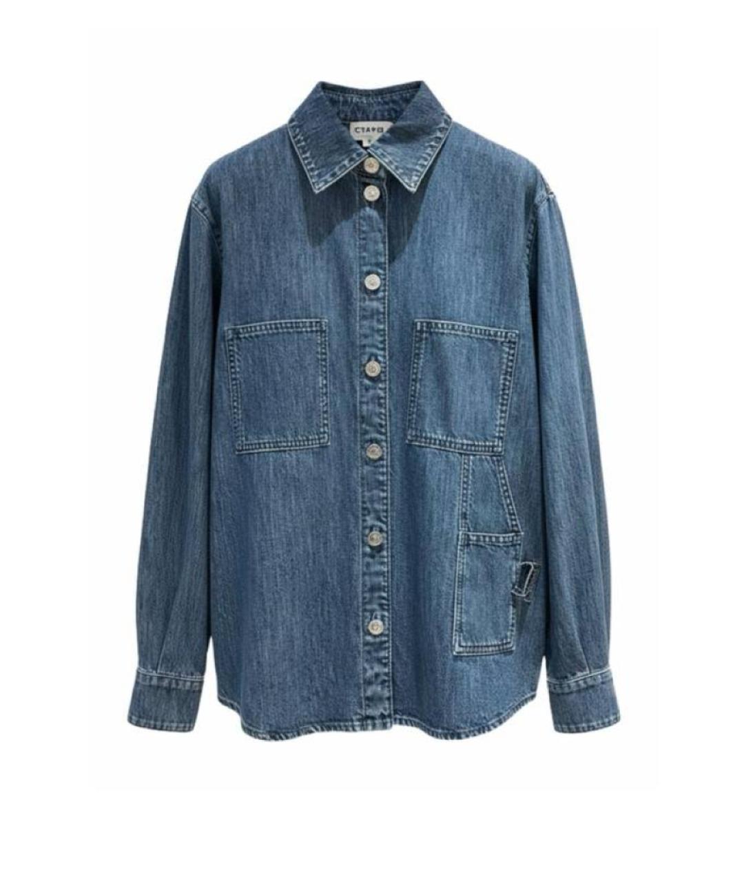 CHANEL Темно-синяя хлопковая рубашка, фото 1