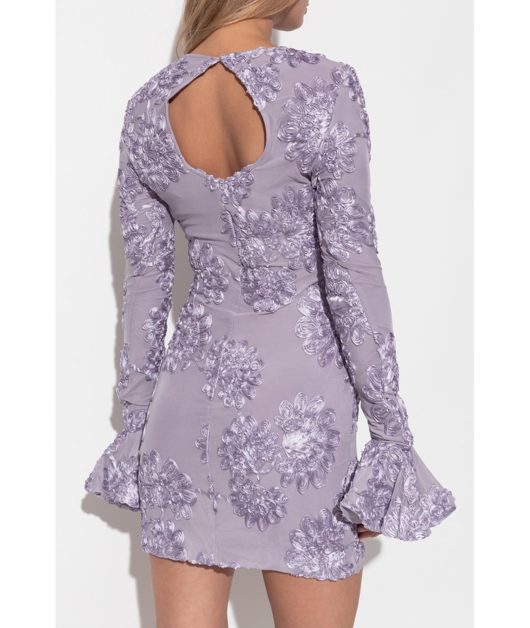 ROTATE Фиолетовое полиэстеровое коктейльное платье, фото 4