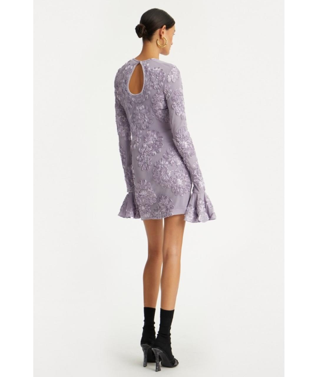 ROTATE Фиолетовое полиэстеровое коктейльное платье, фото 6