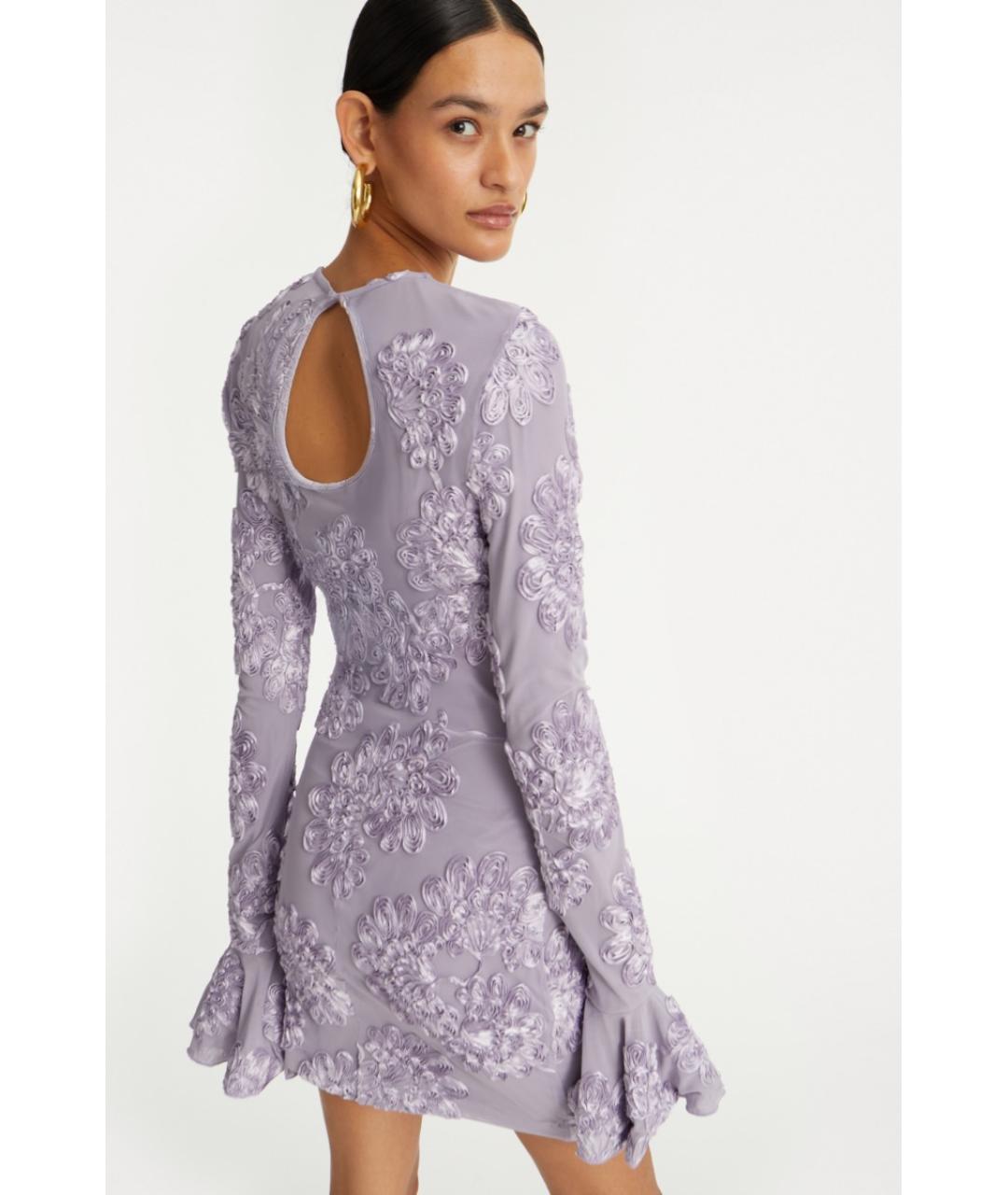 ROTATE Фиолетовое полиэстеровое коктейльное платье, фото 7