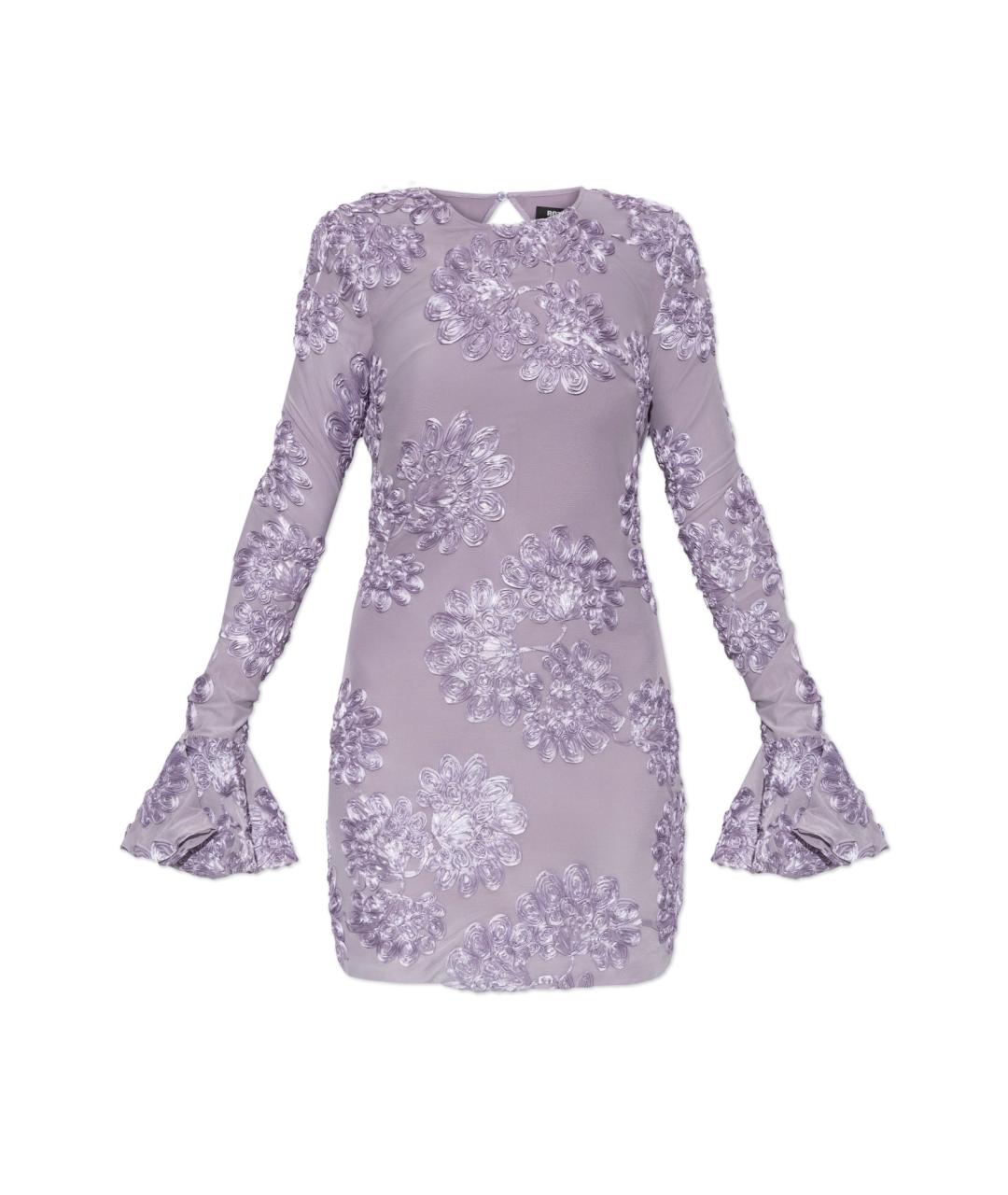 ROTATE Фиолетовое полиэстеровое коктейльное платье, фото 8