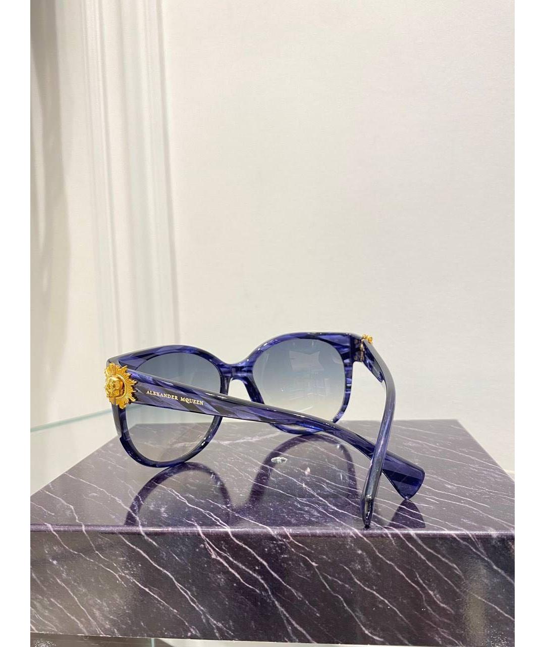 MCQ ALEXANDER MCQUEEN Синие пластиковые солнцезащитные очки, фото 3