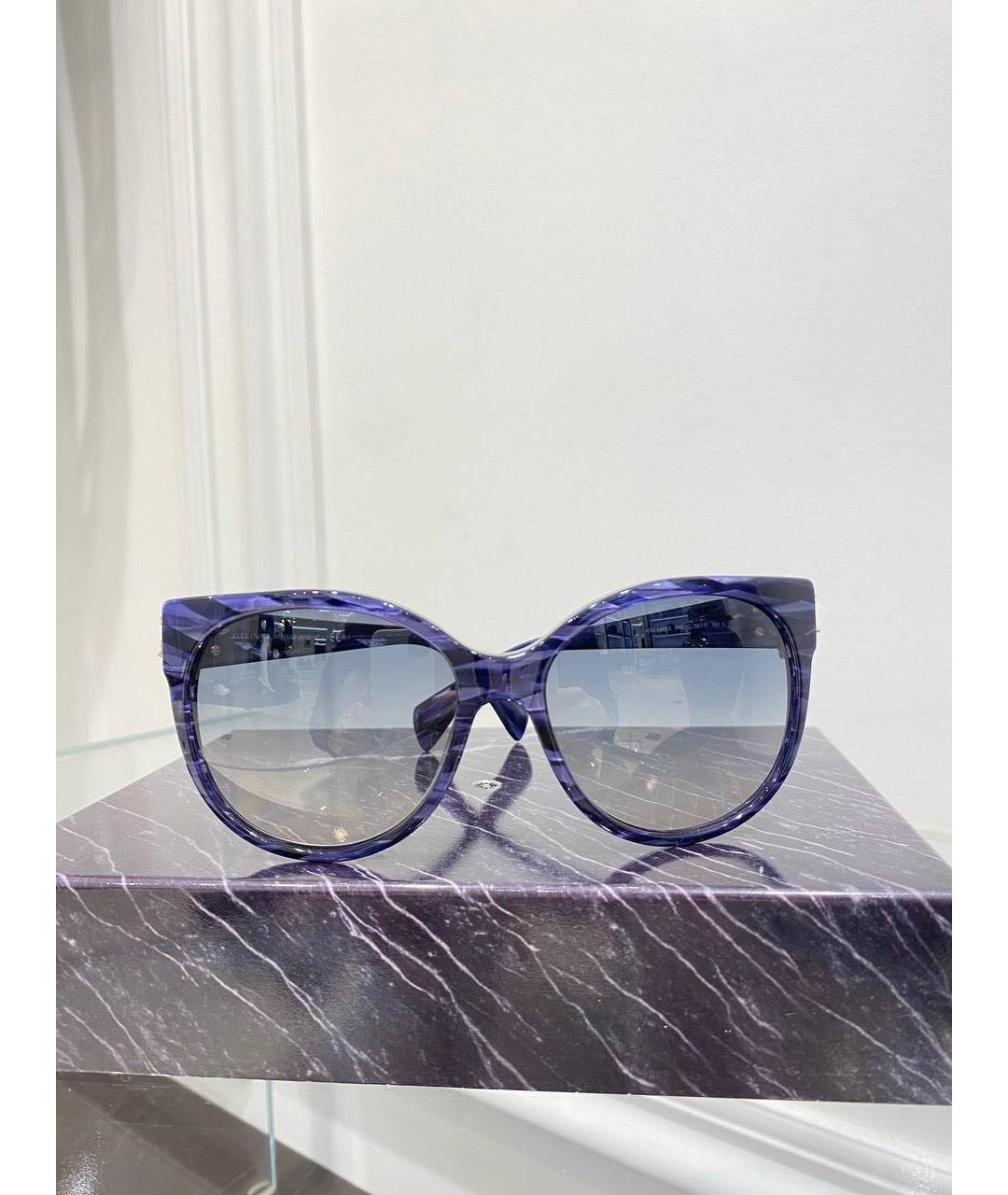 MCQ ALEXANDER MCQUEEN Синие пластиковые солнцезащитные очки, фото 4