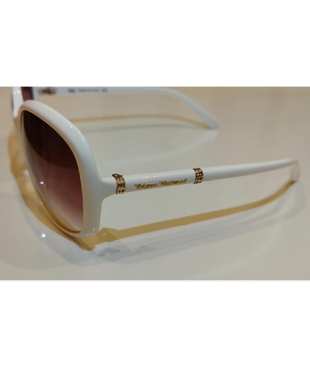 VIVIENNE WESTWOOD Белые пластиковые солнцезащитные очки, фото 2