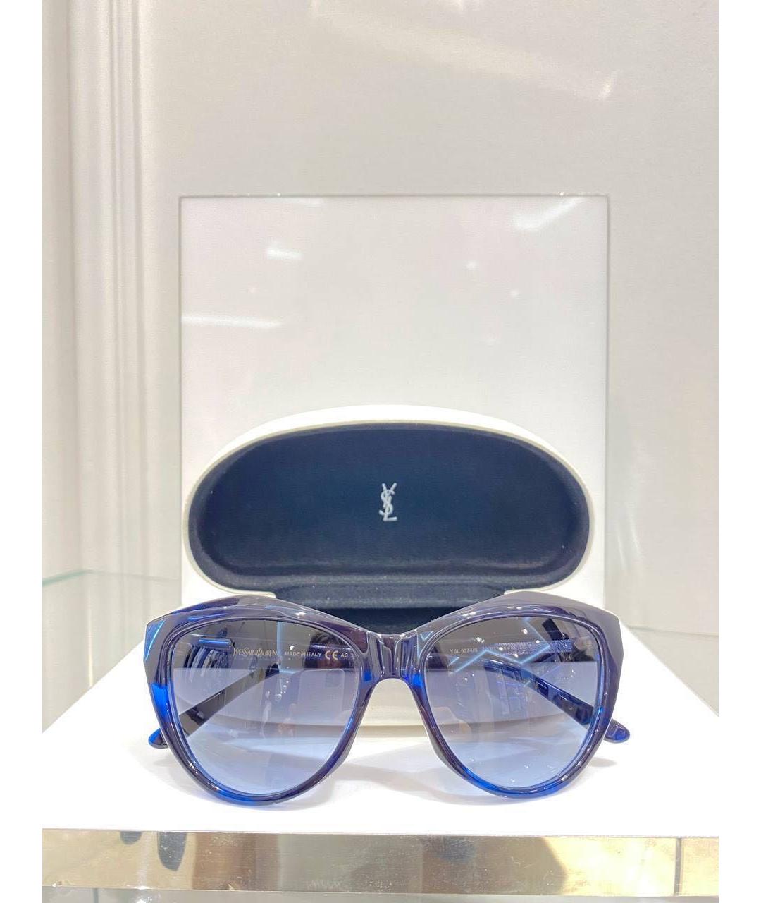 SAINT LAURENT Синие солнцезащитные очки, фото 4