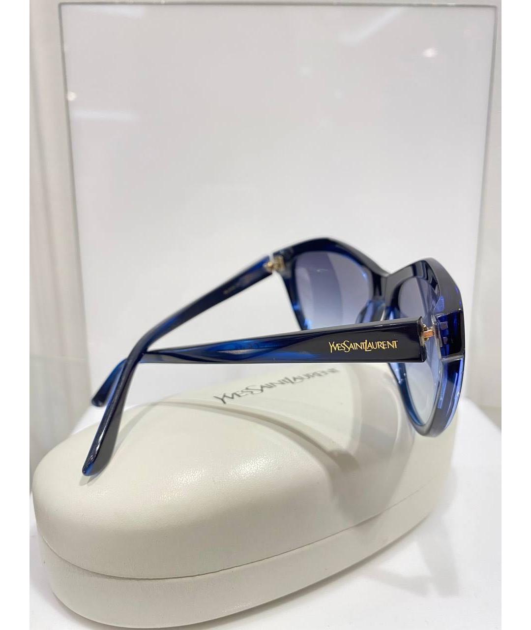 SAINT LAURENT Синие солнцезащитные очки, фото 2