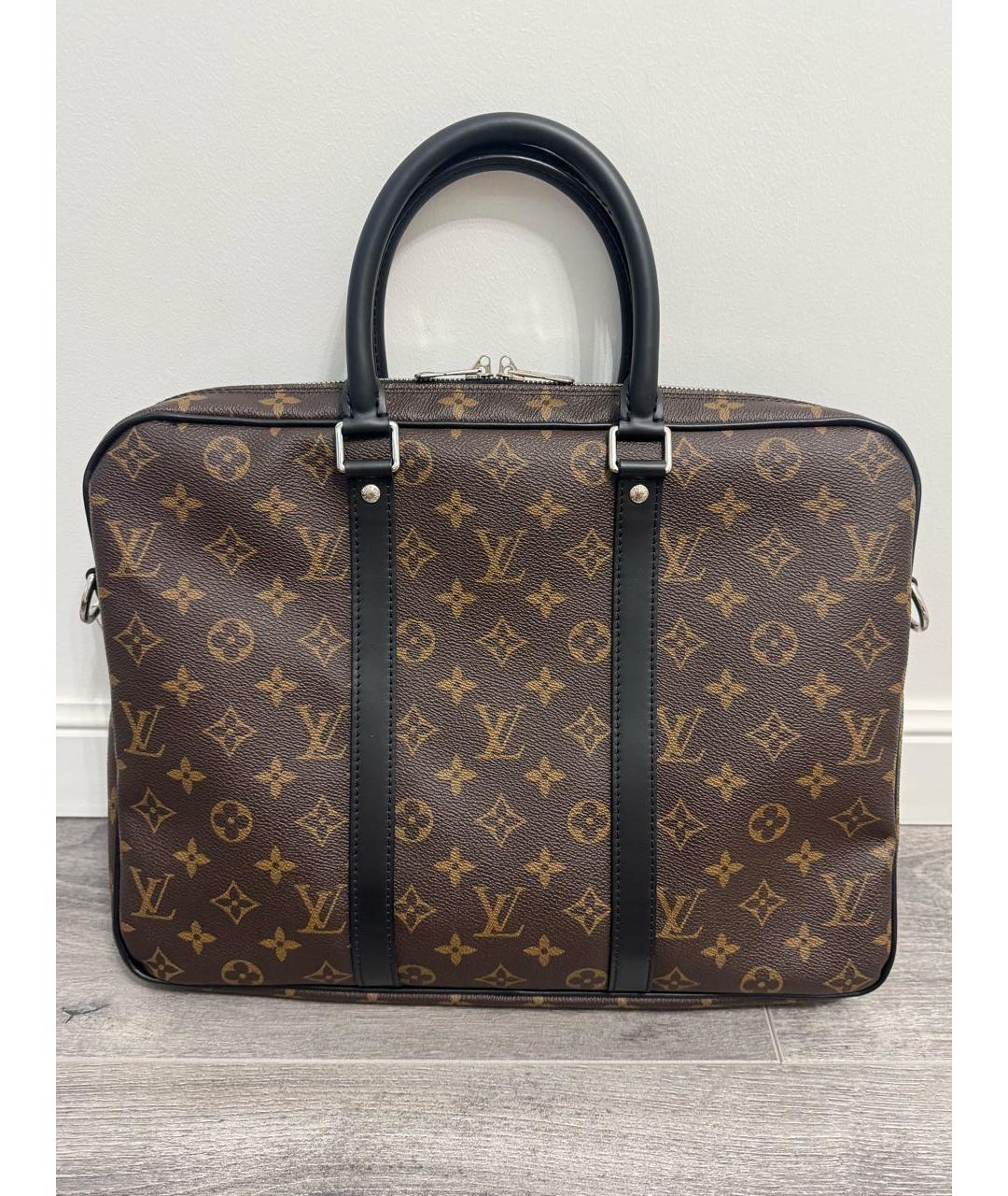 LOUIS VUITTON Коричневый портфель, фото 9