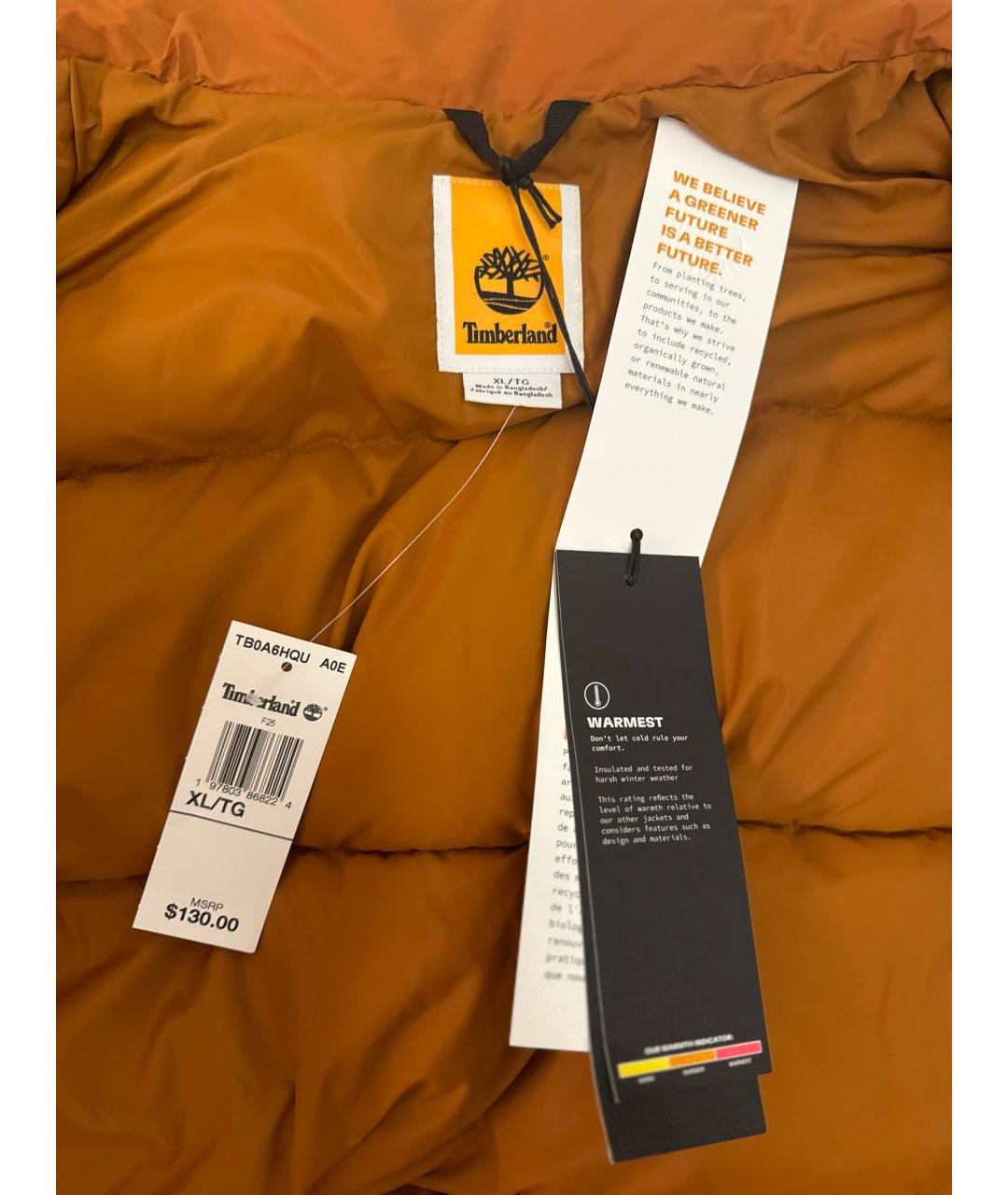 TIMBERLAND Оранжевая полиэстеровая куртка, фото 8