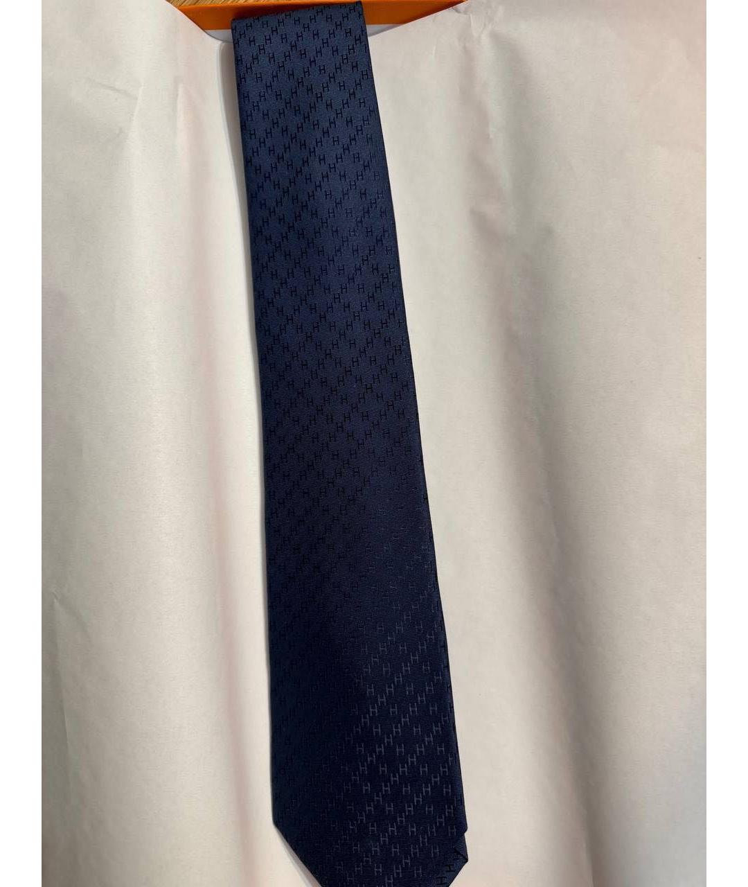HERMES Темно-синий галстук, фото 3