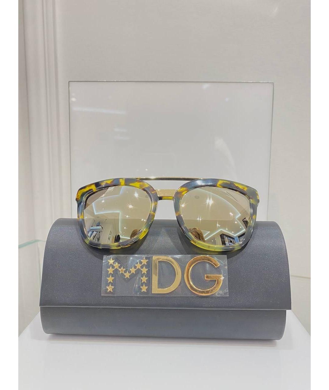 DOLCE&GABBANA Мульти металлические солнцезащитные очки, фото 2