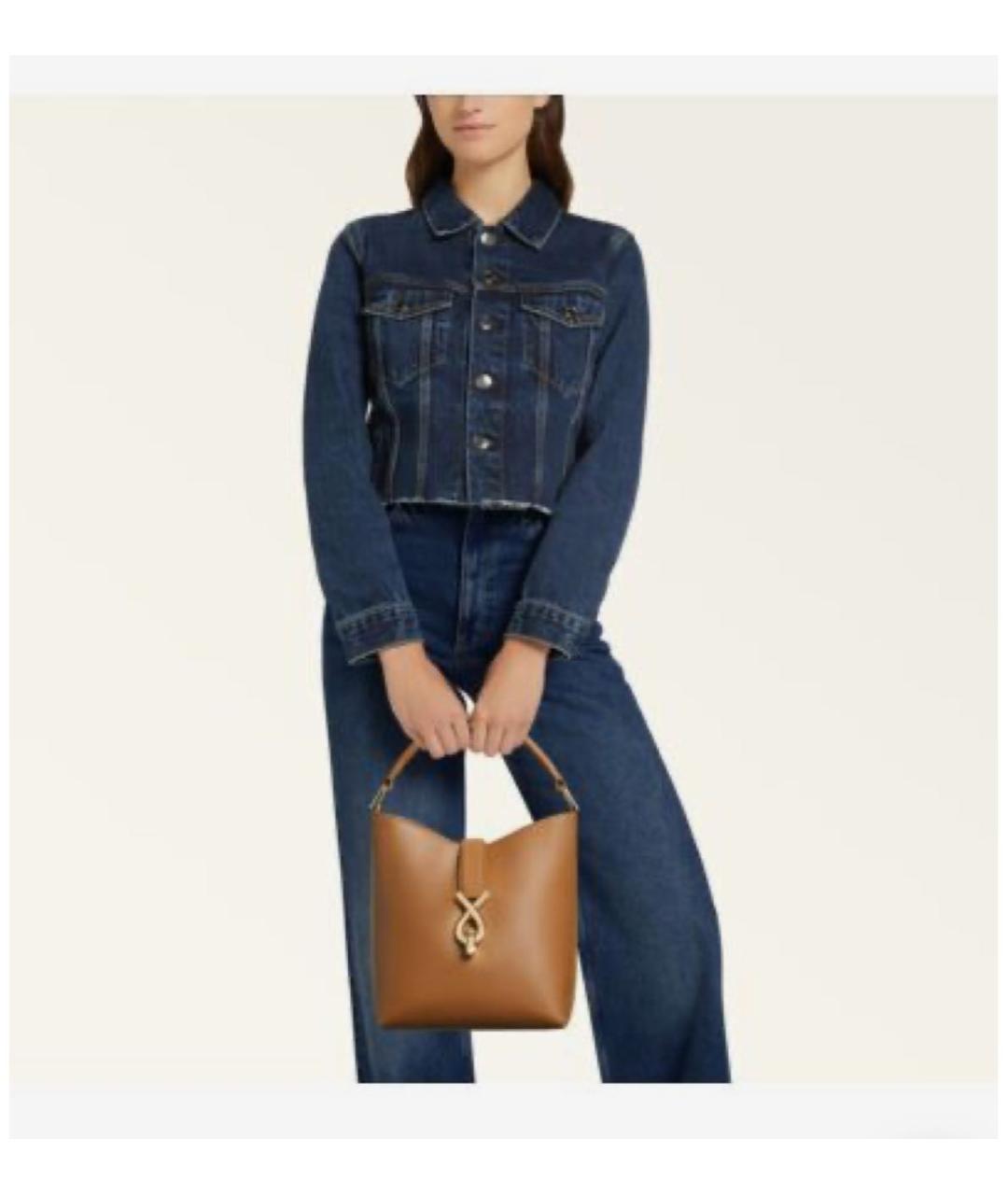 FURLA Коричневая кожаная сумка тоут, фото 5