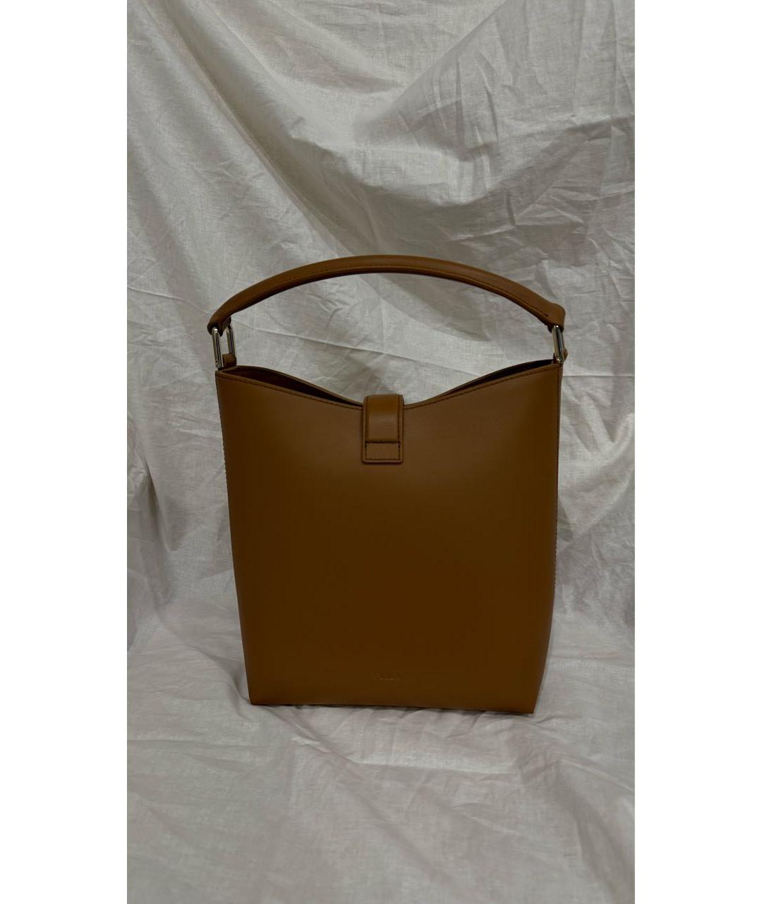 FURLA Коричневая кожаная сумка тоут, фото 3