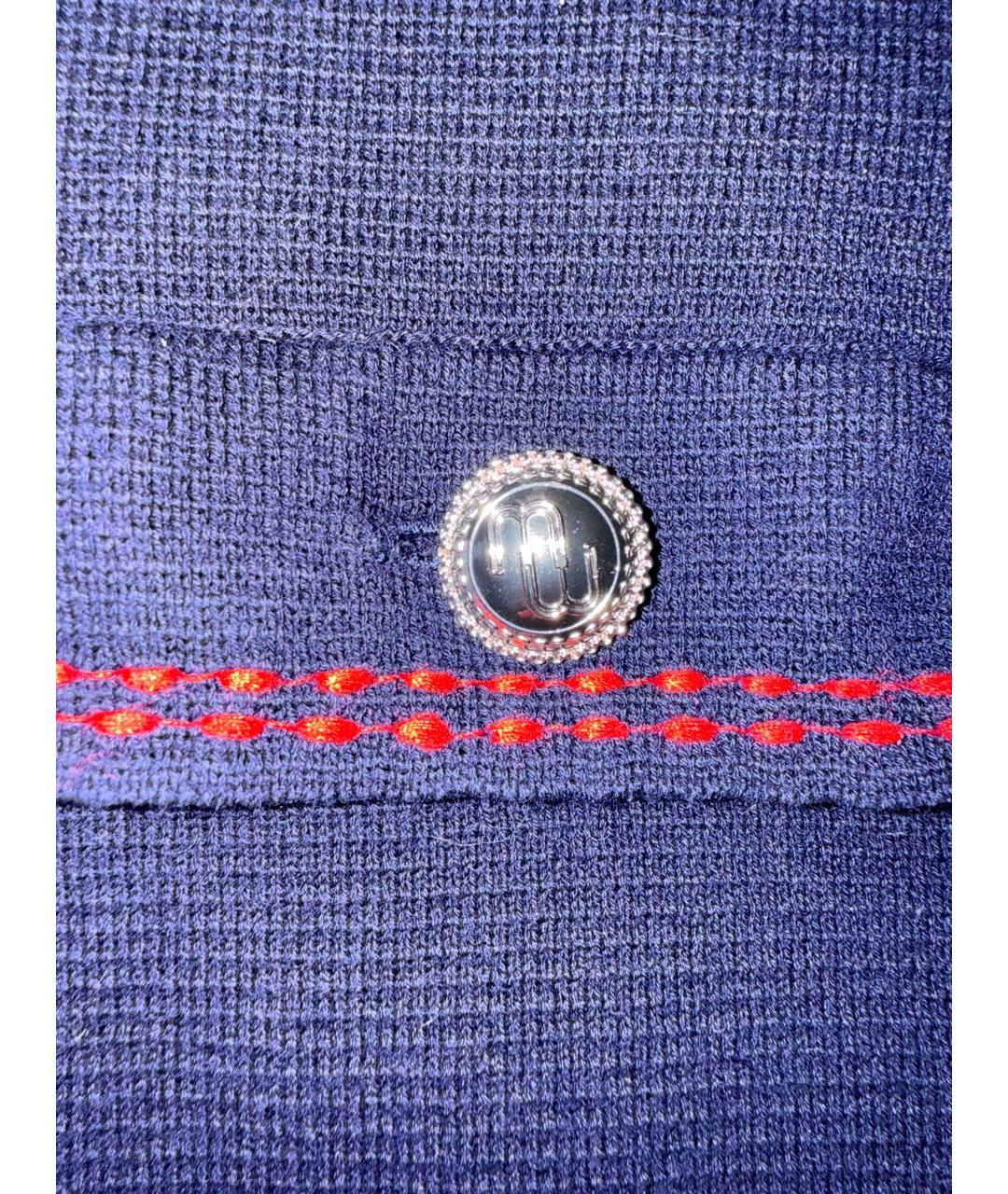 MAJE Темно-синяя хлопковая футболка, фото 4