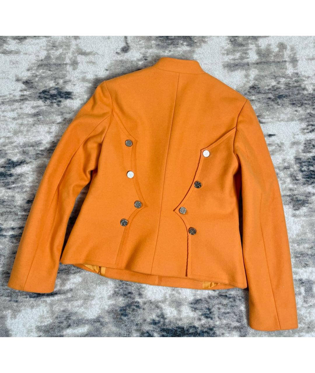 VERSACE JEANS COUTURE Оранжевый шерстяной жакет/пиджак, фото 5