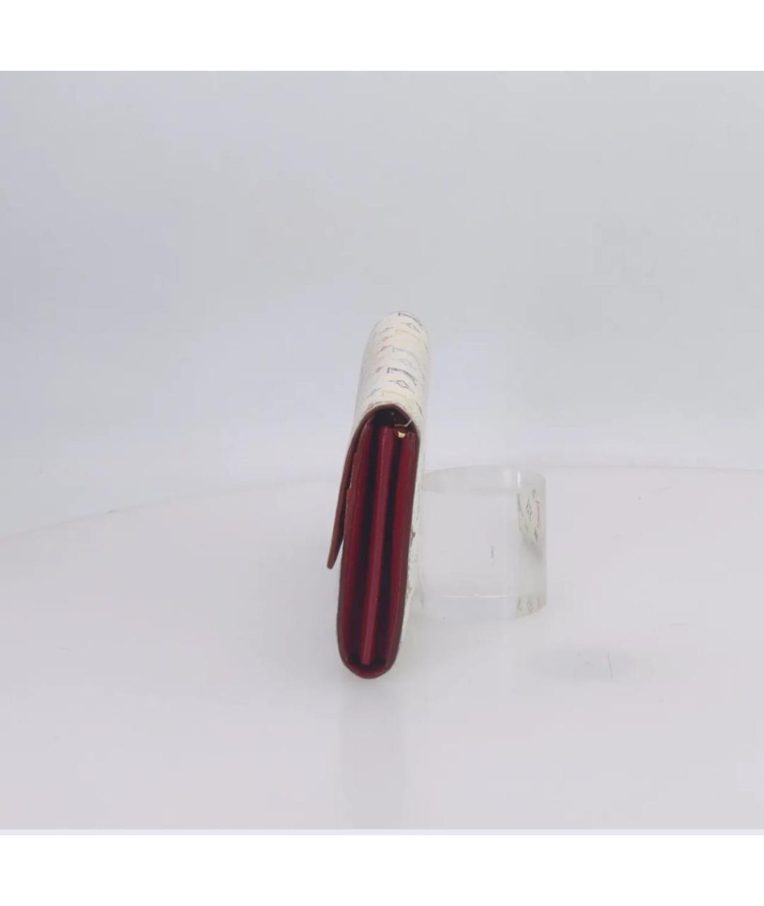 LOUIS VUITTON Белый кожаный кошелек, фото 2