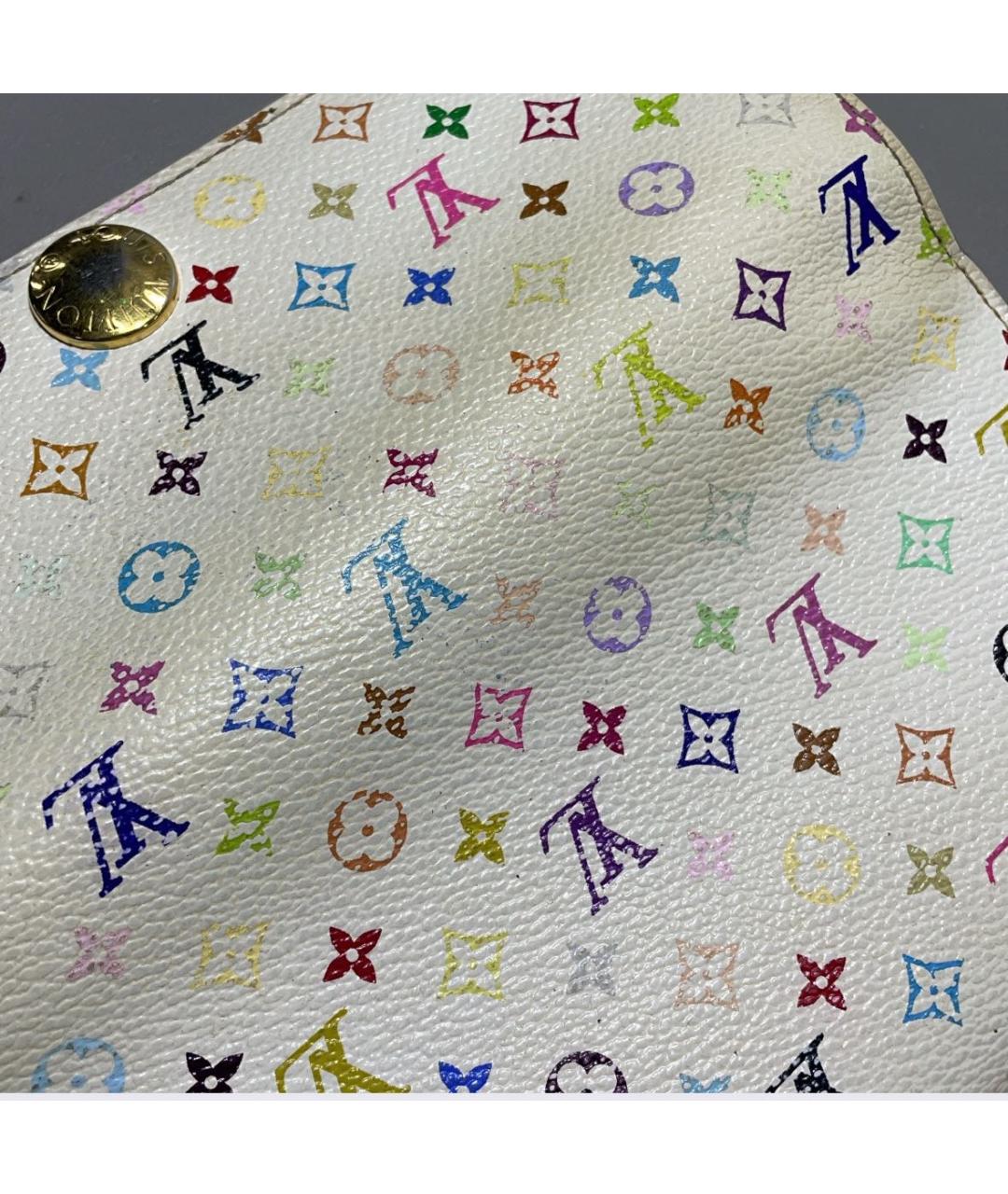 LOUIS VUITTON Белый кожаный кошелек, фото 7