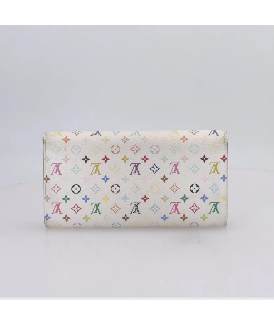 LOUIS VUITTON Белый кожаный кошелек, фото 3
